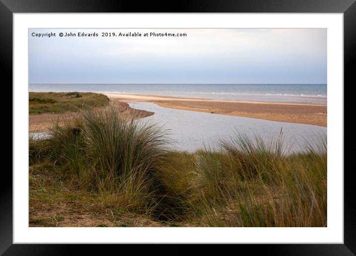 Inlet, Holme-next-the-Sea Framed Mounted Print by John Edwards