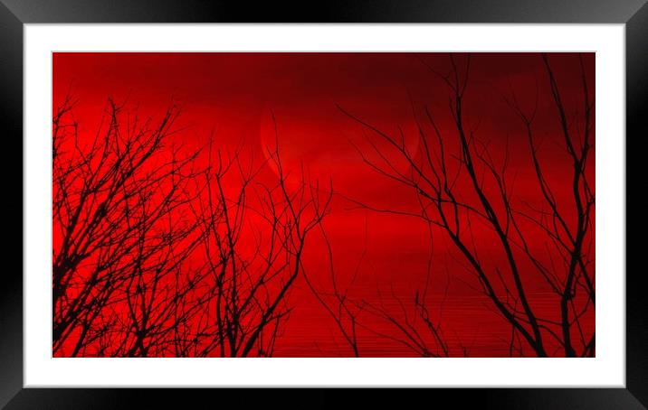Mystical Red Sunset Framed Mounted Print by Beryl Curran