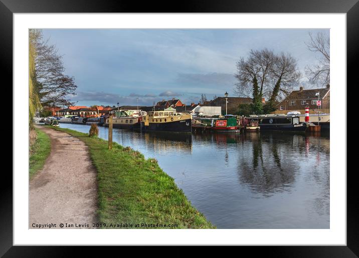 Boats On The Kennet Framed Mounted Print by Ian Lewis