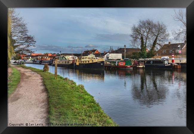 Boats On The Kennet Framed Print by Ian Lewis