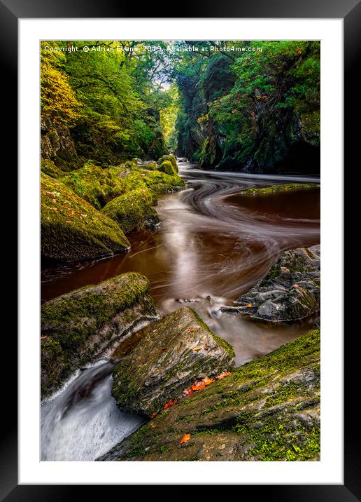 Fairy Glen Gorge Betws y Coed Framed Mounted Print by Adrian Evans