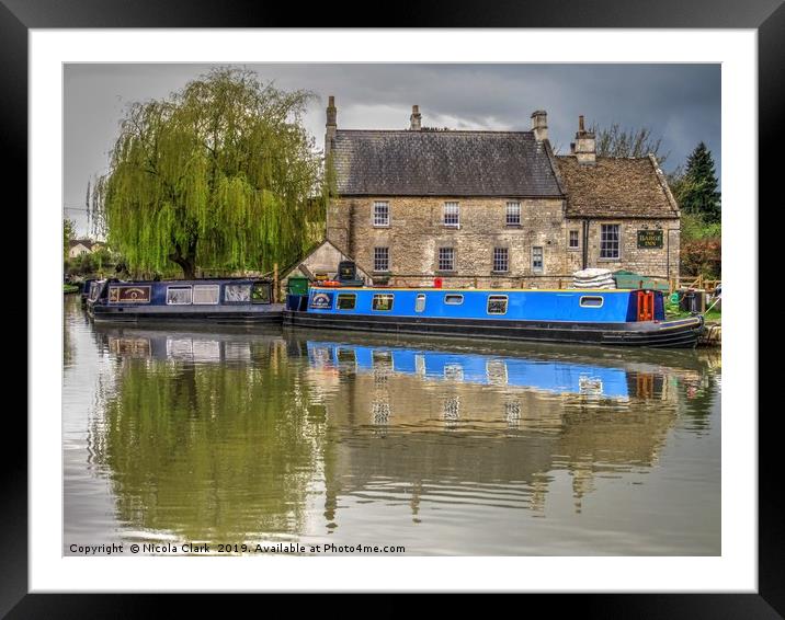 Serenity at The Barge Inn Framed Mounted Print by Nicola Clark