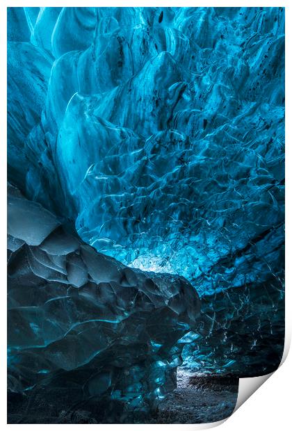 Ice cave Print by Sandra Kepkowska
