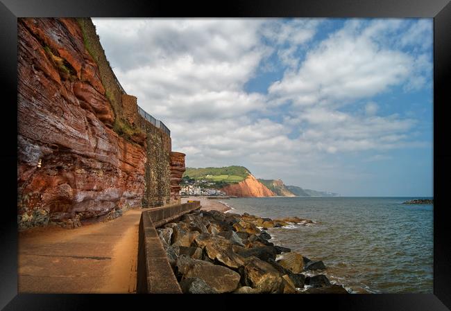 Coastline at Sidmouth                        Framed Print by Darren Galpin
