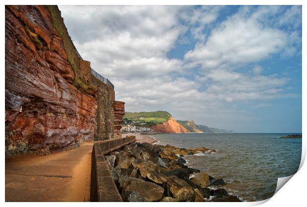 Coastline at Sidmouth                        Print by Darren Galpin