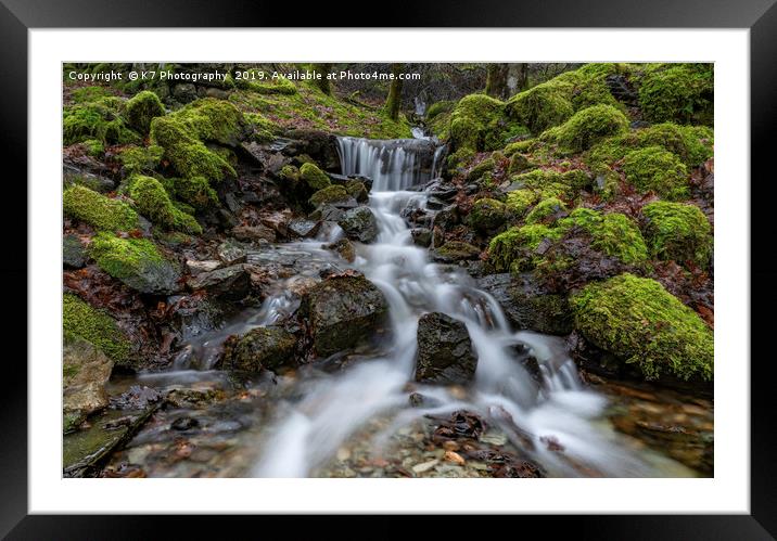 Woodland Streams of Coniston Framed Mounted Print by K7 Photography