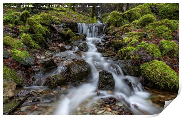 Woodland Streams of Coniston Print by K7 Photography