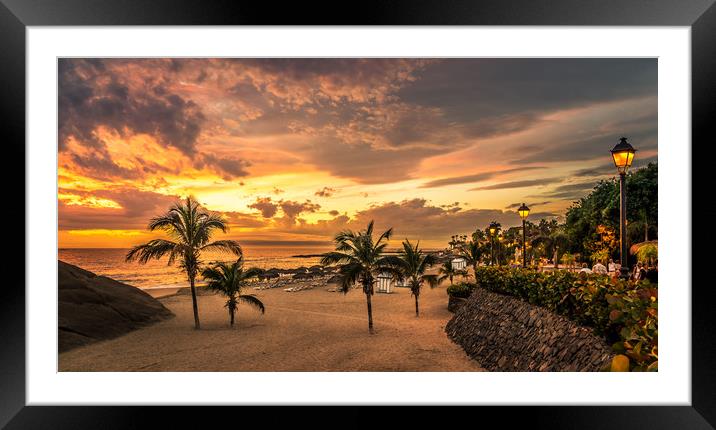 Costa Adeje beach of beauty  Framed Mounted Print by Naylor's Photography