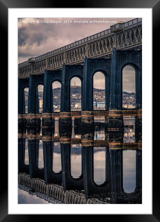 Tay Rail Bridge Framed Mounted Print by Craig Doogan