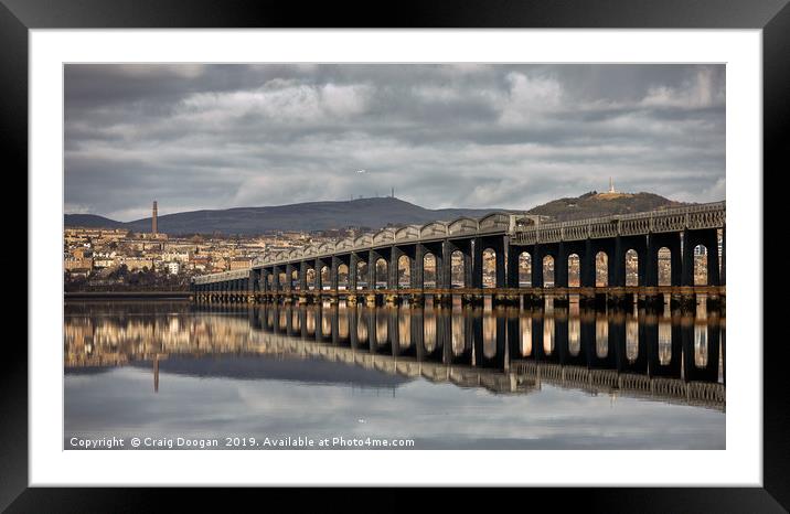 Dundee City Reflections Framed Mounted Print by Craig Doogan