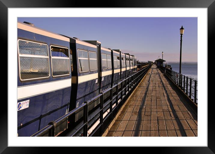 Southend on Sea Pier and Train Essex Framed Mounted Print by Andy Evans Photos