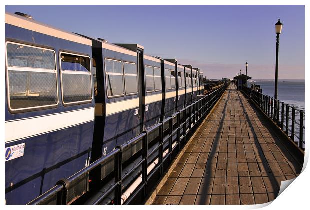 Southend on Sea Pier and Train Essex Print by Andy Evans Photos
