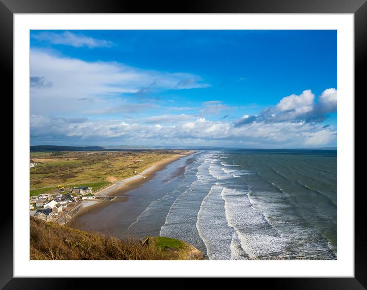 Pendine Beach. Framed Mounted Print by Colin Allen