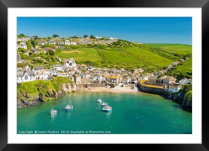 Port Isaac, North Cornwall Framed Mounted Print by Justin Foulkes