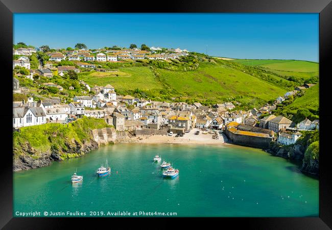 Port Isaac, North Cornwall Framed Print by Justin Foulkes