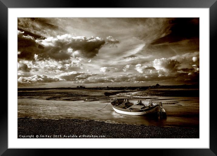 Boat in a Storm Framed Mounted Print by Jim Key