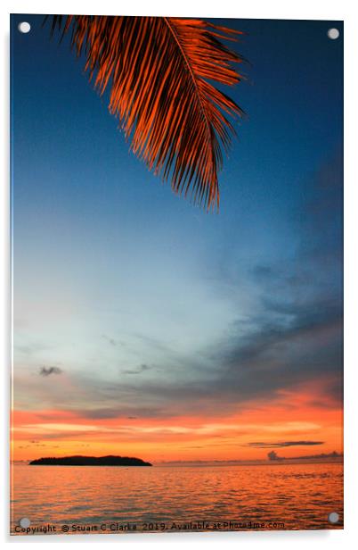 Sunset at KK Acrylic by Stuart C Clarke