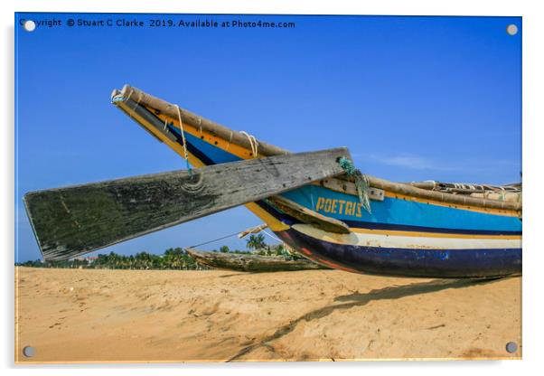 Fishing boat Acrylic by Stuart C Clarke