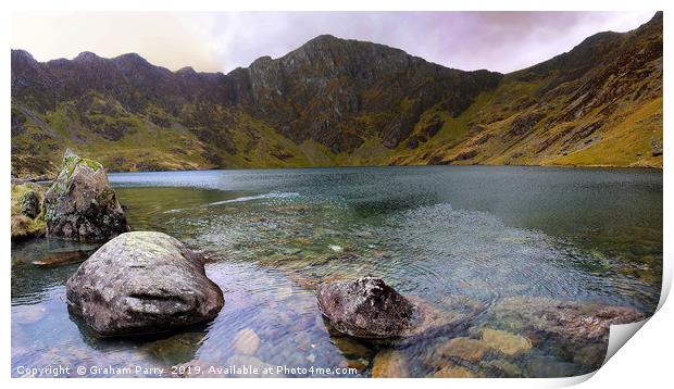 Snowdonia's Serene Solitude Print by Graham Parry