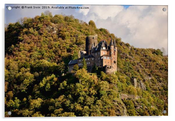 Burg Katz (Katz Castle), Germany Acrylic by Frank Irwin