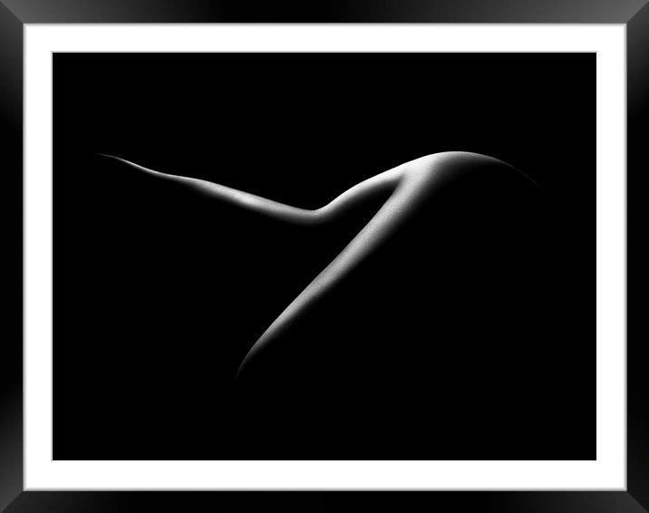 Nude woman bodyscape 15 Framed Mounted Print by Johan Swanepoel