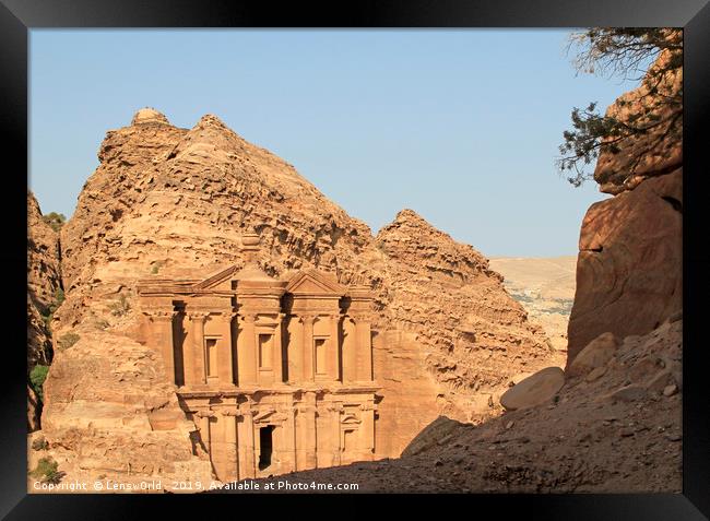 The "Monastery" in Petra, Jordan Framed Print by Lensw0rld 