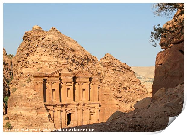 The "Monastery" in Petra, Jordan Print by Lensw0rld 