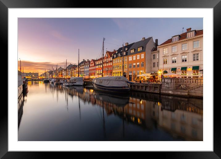 Nyhavn, Copenhagen Framed Mounted Print by Daniel Farrington