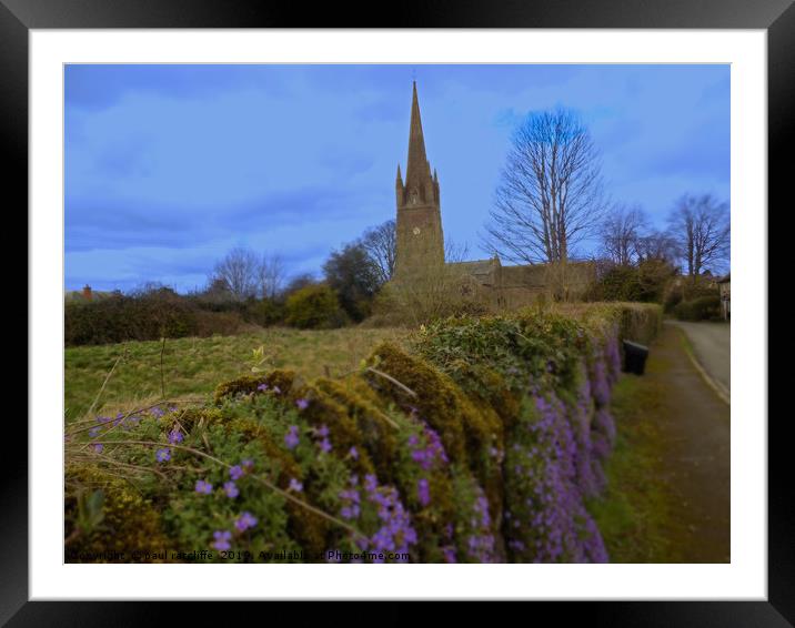 weobley church herefordshire Framed Mounted Print by paul ratcliffe
