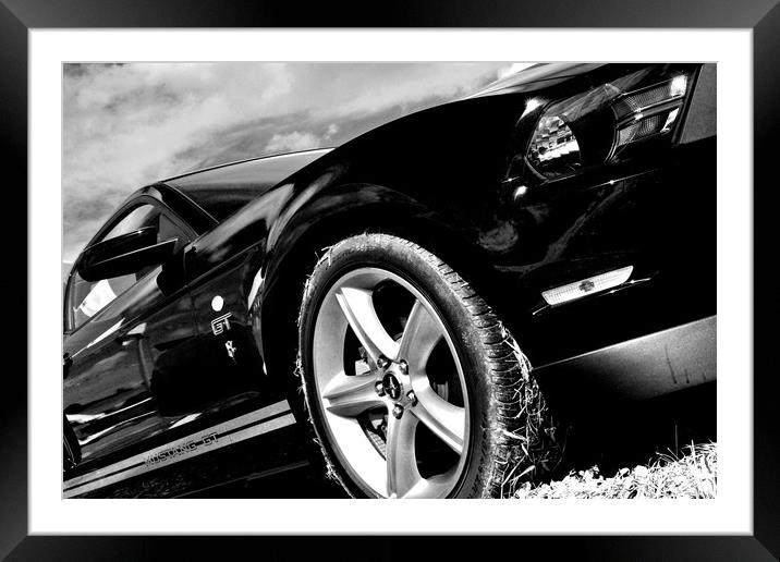 Ford Mustang GT Classic American Car Framed Mounted Print by Andy Evans Photos