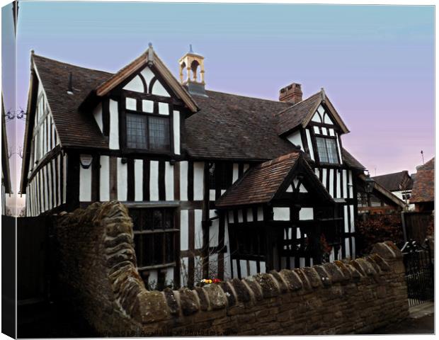 old grammar school,weobley herefordshire Canvas Print by paul ratcliffe