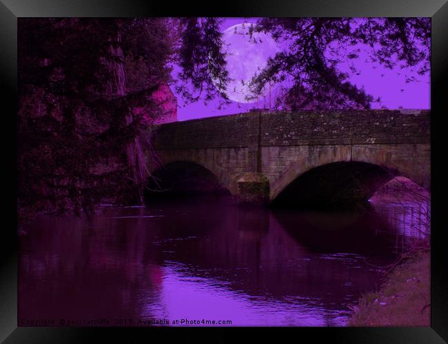 digital art of eardisland bridge Framed Print by paul ratcliffe