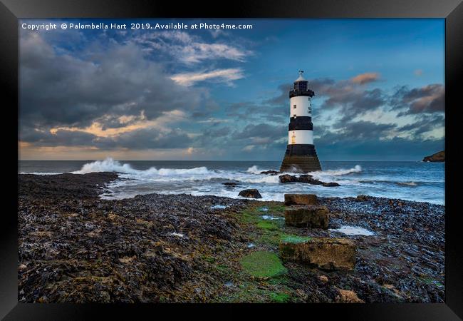 After the storm at Trwyn Du Lighthouse Framed Print by Palombella Hart