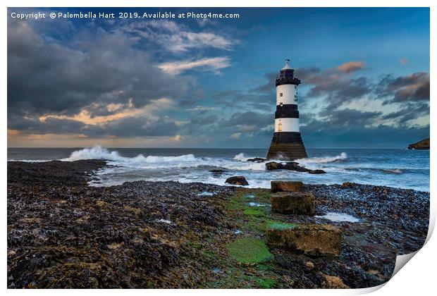 After the storm at Trwyn Du Lighthouse Print by Palombella Hart