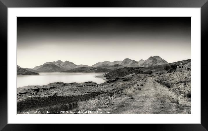 The Sound of Raasay and The Cuillin range No.2 Framed Mounted Print by Phill Thornton