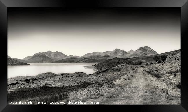 The Sound of Raasay and The Cuillin range No.2 Framed Print by Phill Thornton