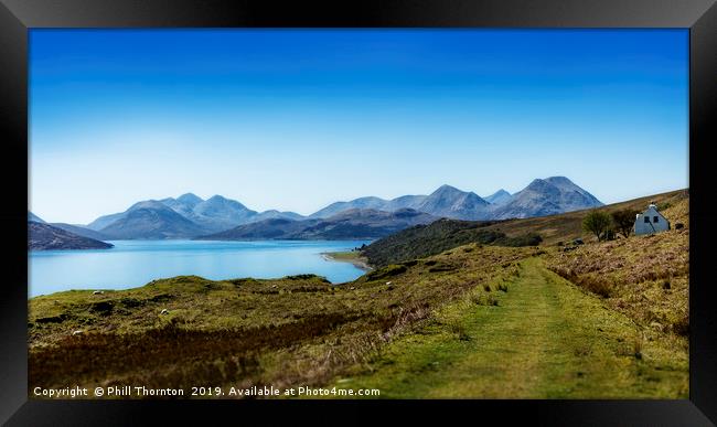 The Sound of Raasay and The Cuillin mountain range Framed Print by Phill Thornton