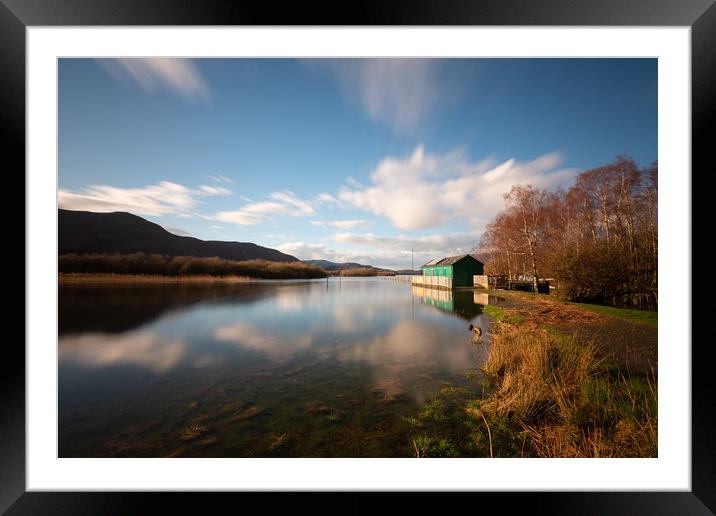 Ladore boathouse Framed Mounted Print by Simon Wrigglesworth
