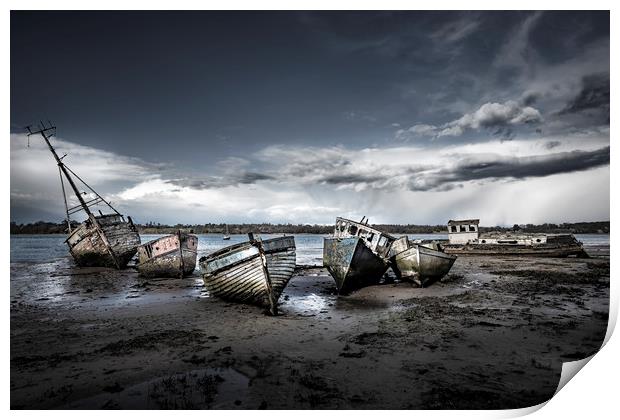 Broken Boats Print by Svetlana Sewell