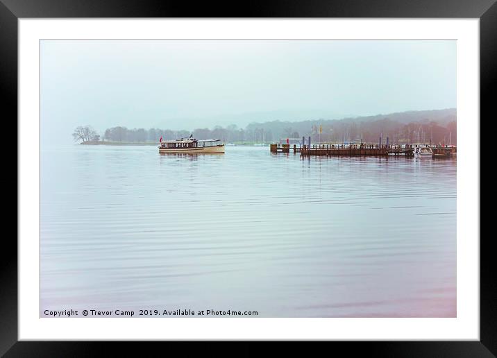 Ullswater Ferry - 01 Framed Mounted Print by Trevor Camp