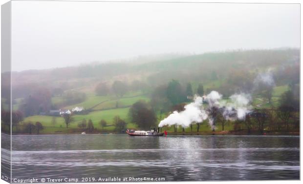 Coniston Steam Ferry - 01 Canvas Print by Trevor Camp