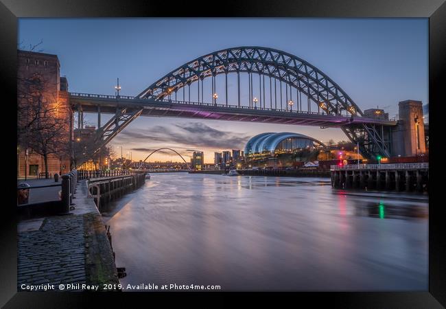 The Tyne at sunrise Framed Print by Phil Reay