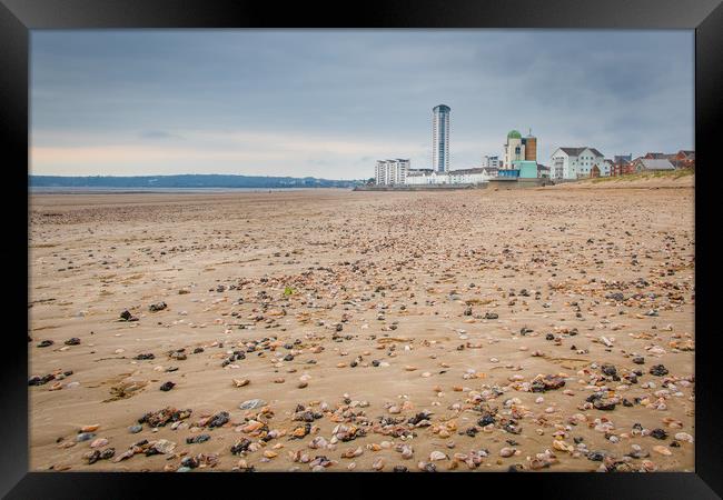 The Meridian tower viewed from Swansea seas front. Framed Print by Bryn Morgan