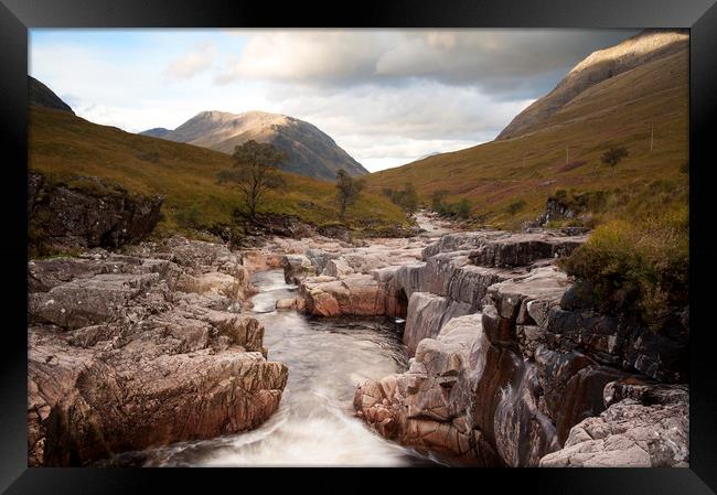 River Etive  Framed Print by carl barbour canvas