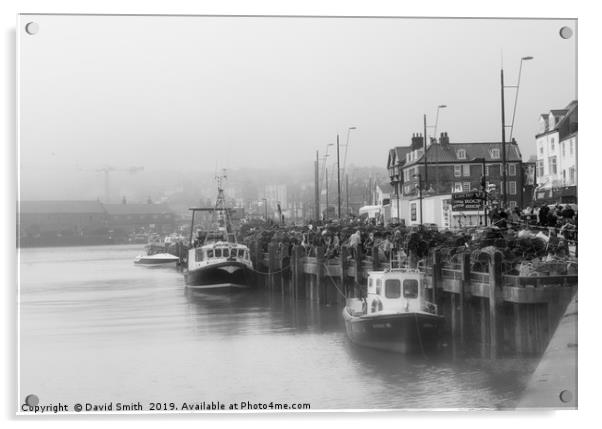 Harbour View In The Fog Acrylic by David Smith