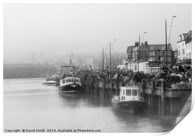 Harbour View In The Fog Print by David Smith