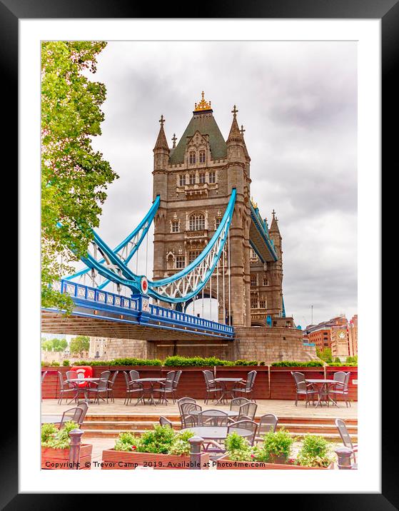 Tower Bridge - Shad Thames view Framed Mounted Print by Trevor Camp