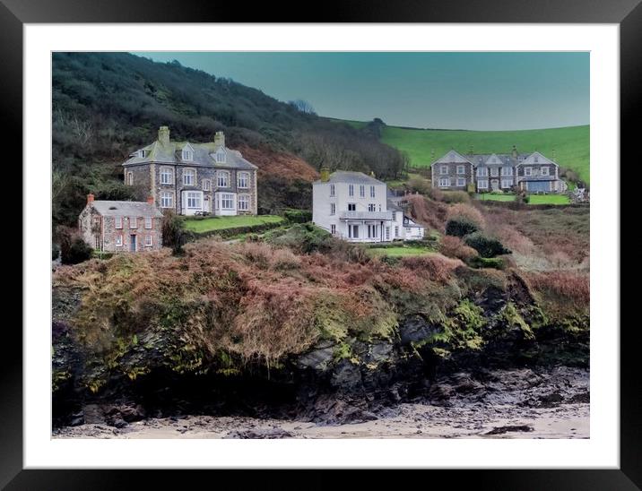 Charming Fern Cottage in Port Isaac Framed Mounted Print by Beryl Curran