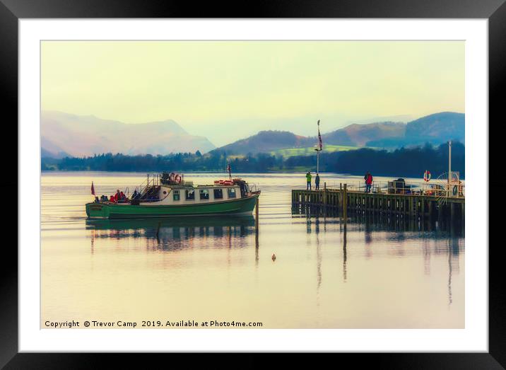 Ullswater Ferry - 04 Framed Mounted Print by Trevor Camp