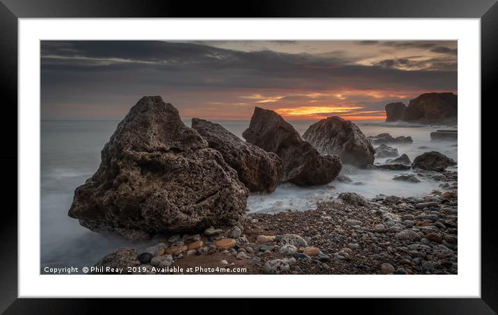 Sunrise at Graham Sands, South Shields Framed Mounted Print by Phil Reay